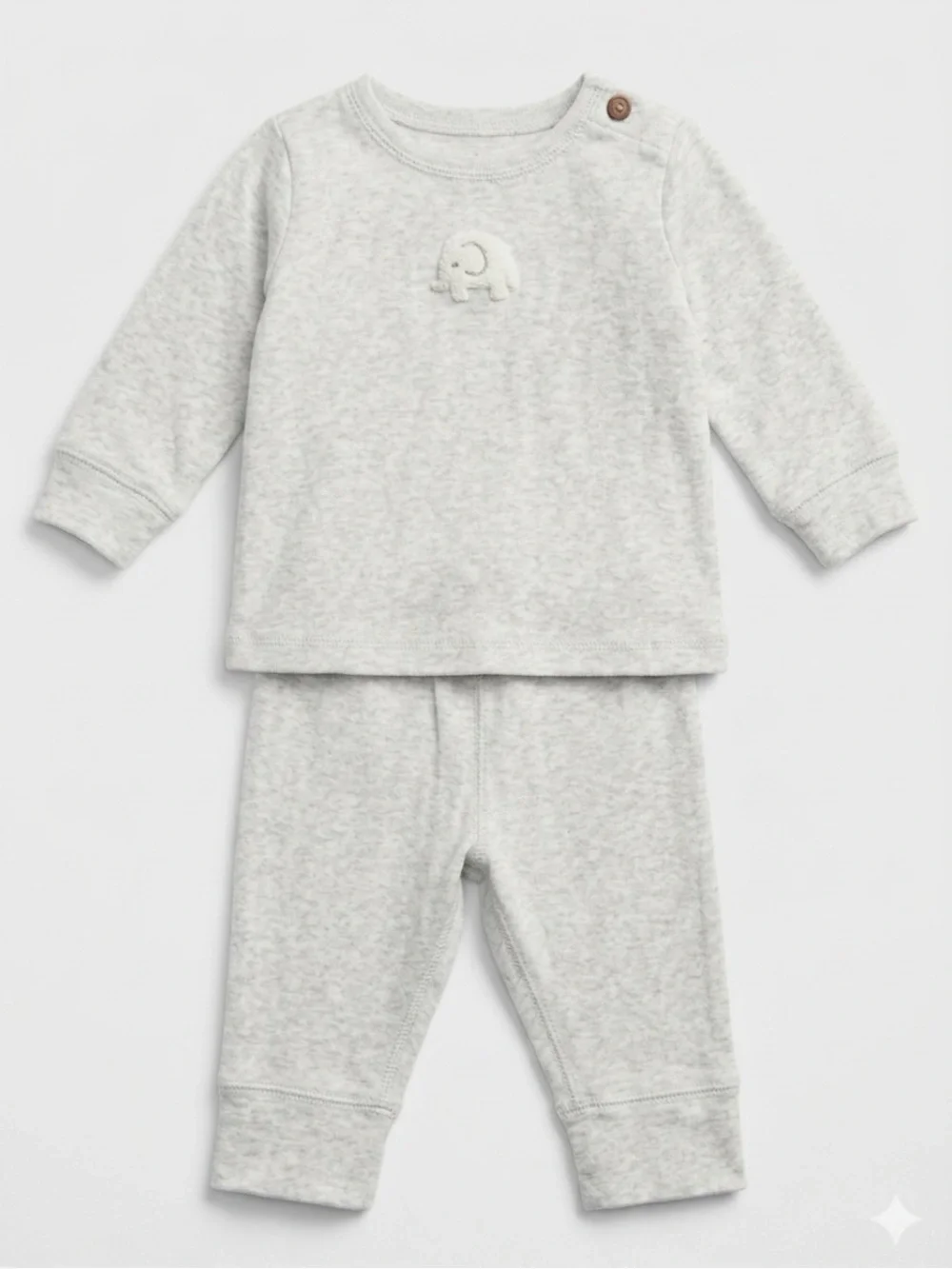 Carter's Light Gray Elephant Two-Piece Comfy Set